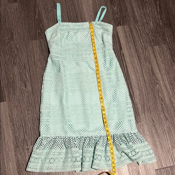 J. Crew Green Ruffled Spaghetti Strap Midi Dress - Picture 6 of 12